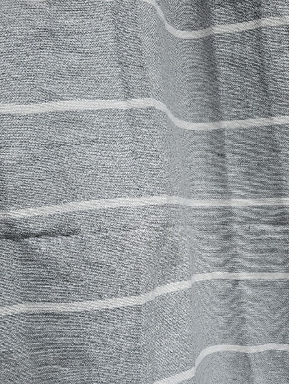Gray Striped Tassel Queen Pom Pom  Blanket - Picture 8 of 9